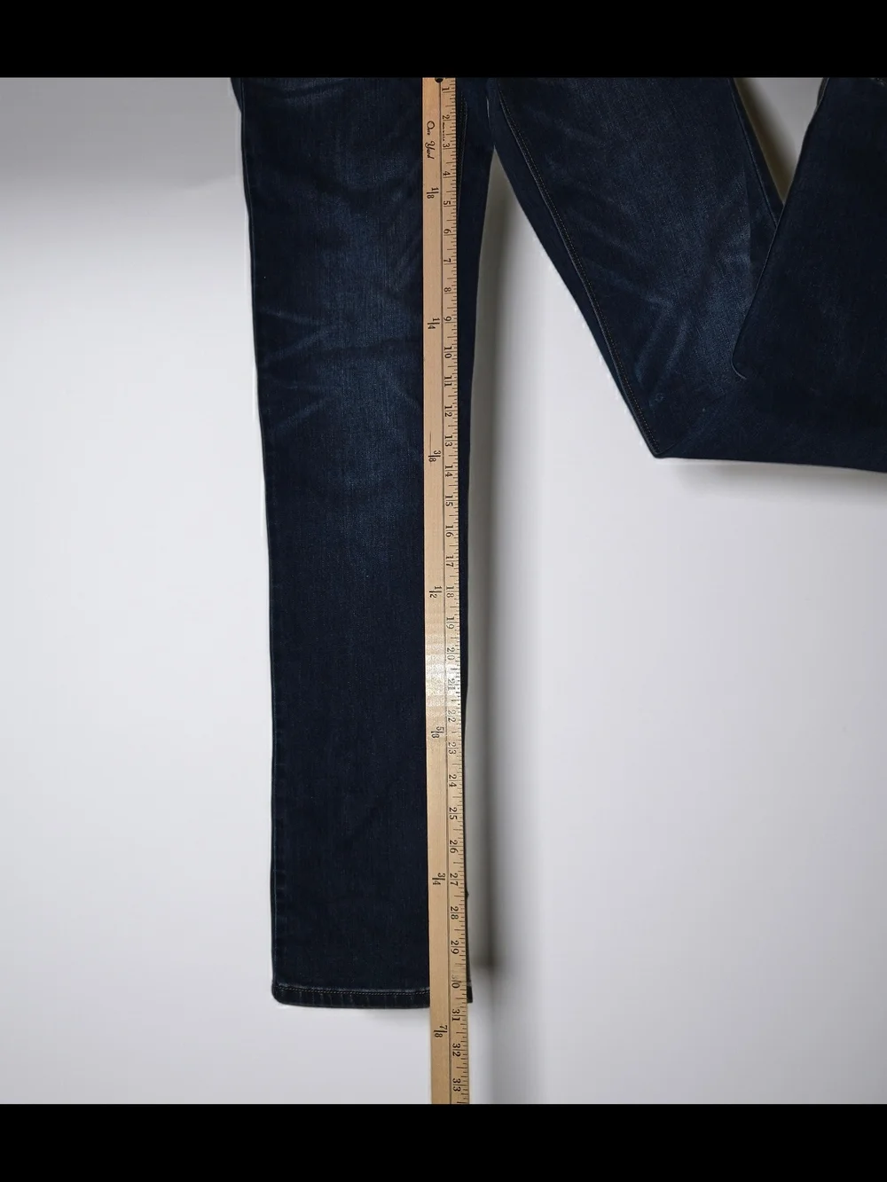 White House Black Market Dark Washed Denim Slim Jeans with Tan Stitching Size XS - Picture 6 of 11